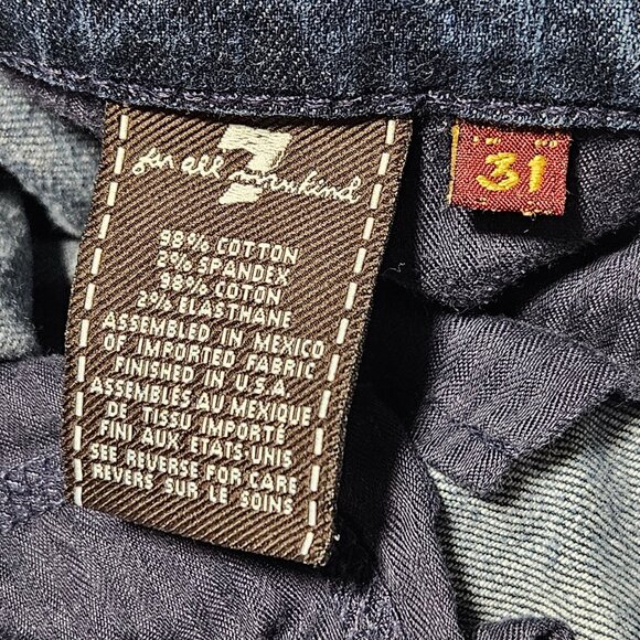 7 For All Mankind Bootcut Jeans Womens Size 31 Low Rise Medium Wash Denim Pants - Picture 7 of 7